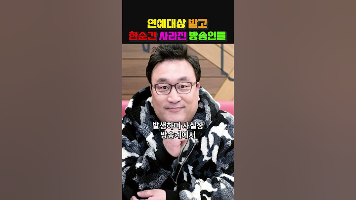 연예대상 받고 한순간 사라진 방송인들