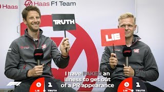 Haas' Romain Grosjean and Kevin Magnussen | Grill the Grid: Truth or Lie?