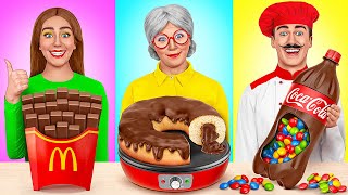Défi De Cuisine Moi vs Grand-Mère | Défi Chocolat Nourriture par Multi DO Challenge