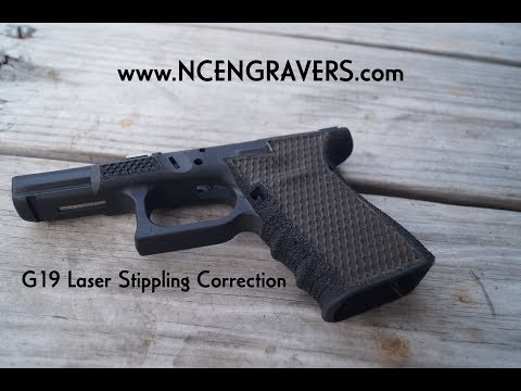 Laser Stippling Guns (Correcting a hand stipple job - Glock 19)