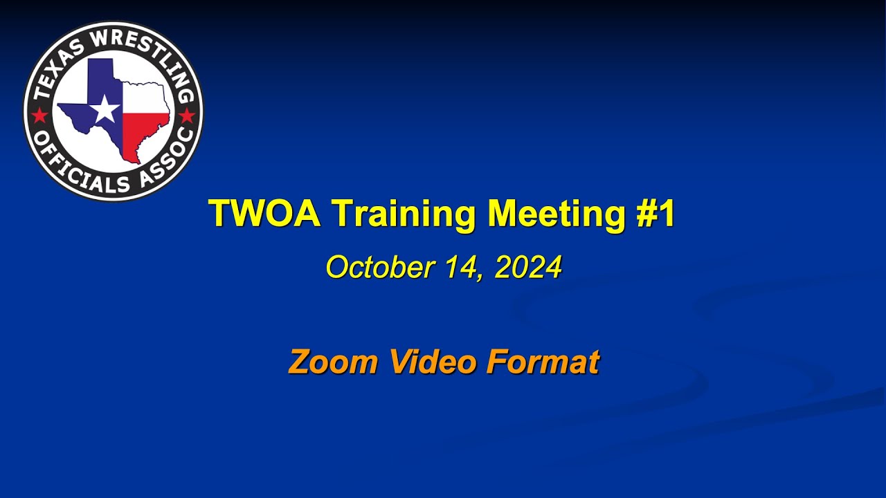 Twoa Base TWOA Training Mtg #1 2024-10-14 - YouTube
