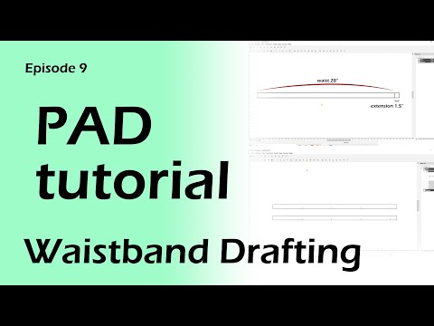 Waistband pattern Making using PAD [PAD system tutorial, Digital Pattern Design]