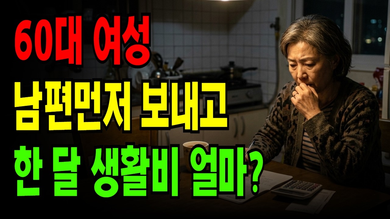 60대 여성 혼자 살면 한 달 생활비 얼마? | 식비부터 의료비까지 현실 숫자 총정리