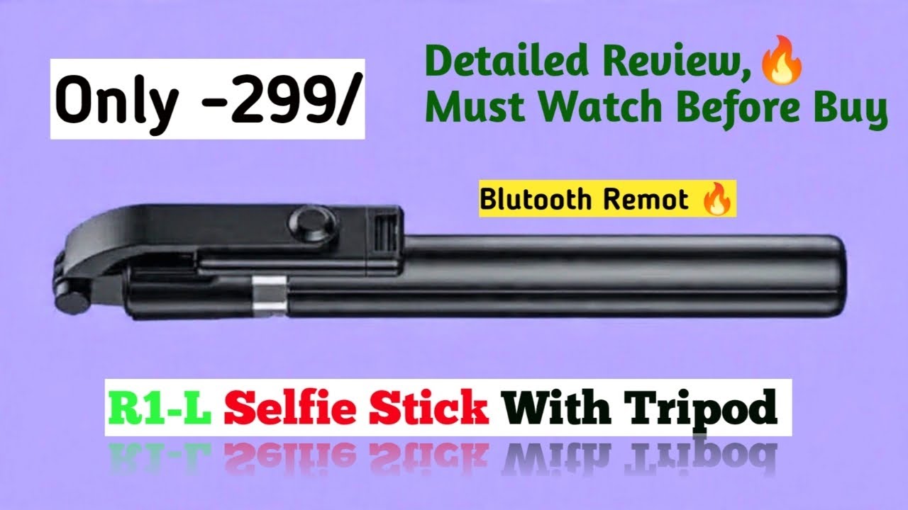 R1-L Selfie Stick With Tripod | Blutooth Remot Control 😱🔥| 