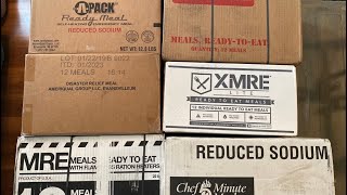 Comparing 6 Cases Of Civilian Rations