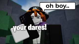 Tsb Is Soooooo Dry.. So I Did Your Questionable Dares The Strongest Battlegrounds Roblox