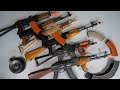 Realistic ak series toy guns collection  ak47 airsoft  golden ak  aks74u   toy guns collection