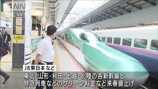 新幹線のグリーン車料金など来春値上げ　JR東日本(2021年10月27日)