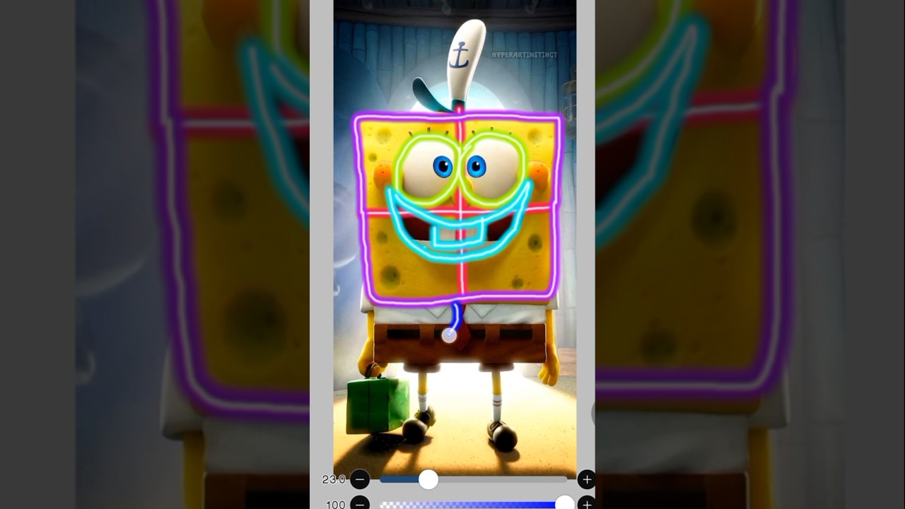 Drawing SpongeBob SquarePants 😍✨#drawing #shorts #spongebob #howto #trending #art