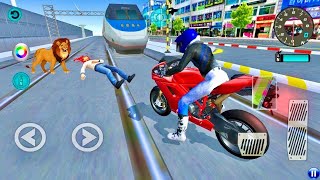 Red Bike Vs Bullet Train - 3D Driving Class New Update - Android Gameplay