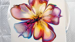 151. Gorgeous Spring Flower Bloom in Acrylic Paint Pouring