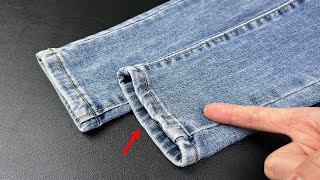 Don’t cut your trousers when they are too long.I will teach you 2 ways to quickly close your trouser