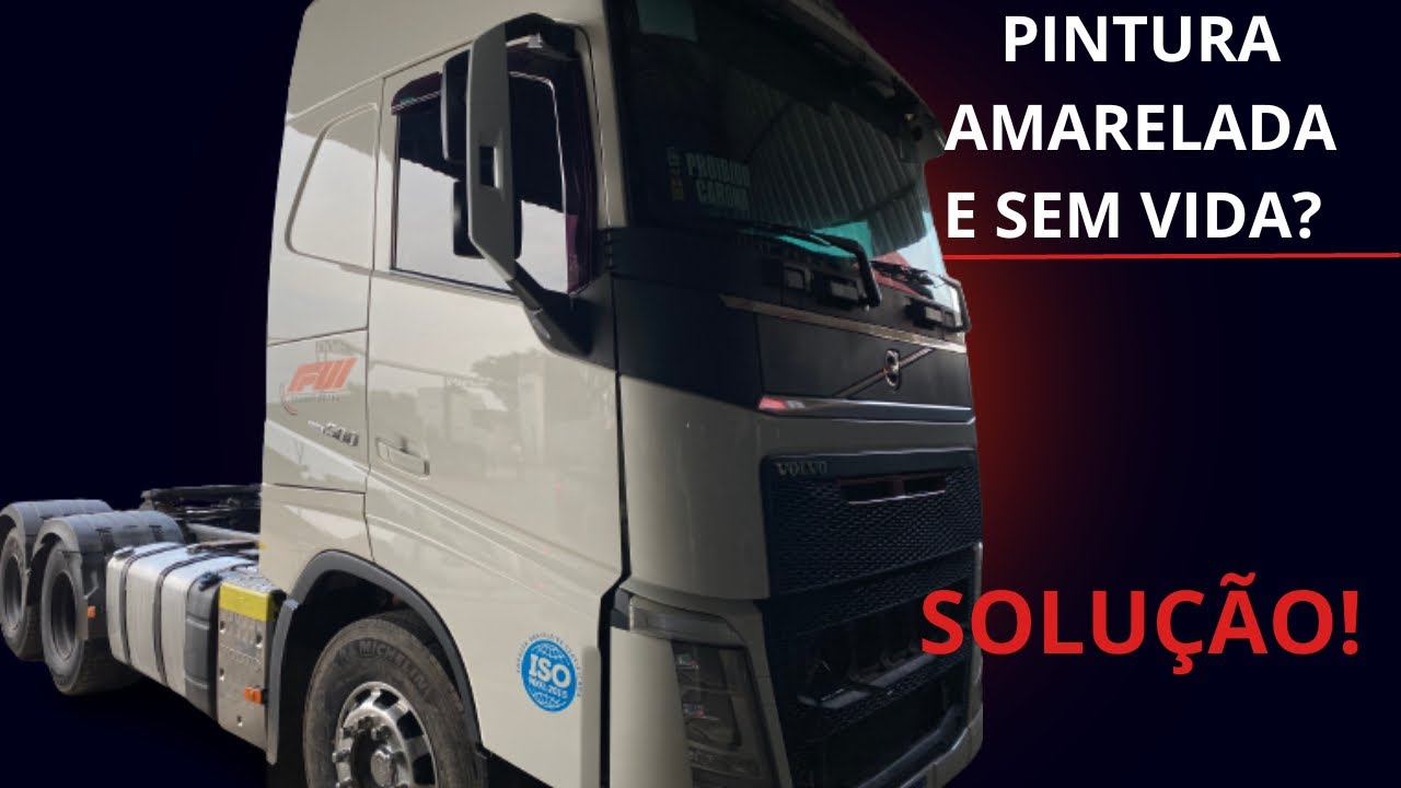 POLIMENTO DE CABINE DE CAMINHÃO | Remoção de amarelado pintura branca .