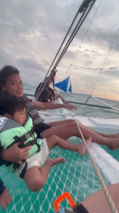 Sailing boat activity #baby #vaccation  #boracay2023