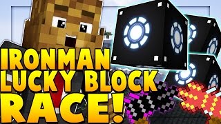 *NEW* IRON MAN LUCKY BLOCK MOD RACE w/ The Pack | Minecraft - Lucky Block Mod | JeromeASF