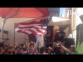 US soccer fans continue the festivities before the start of the US/Portugal FIFA World Cup game Sund