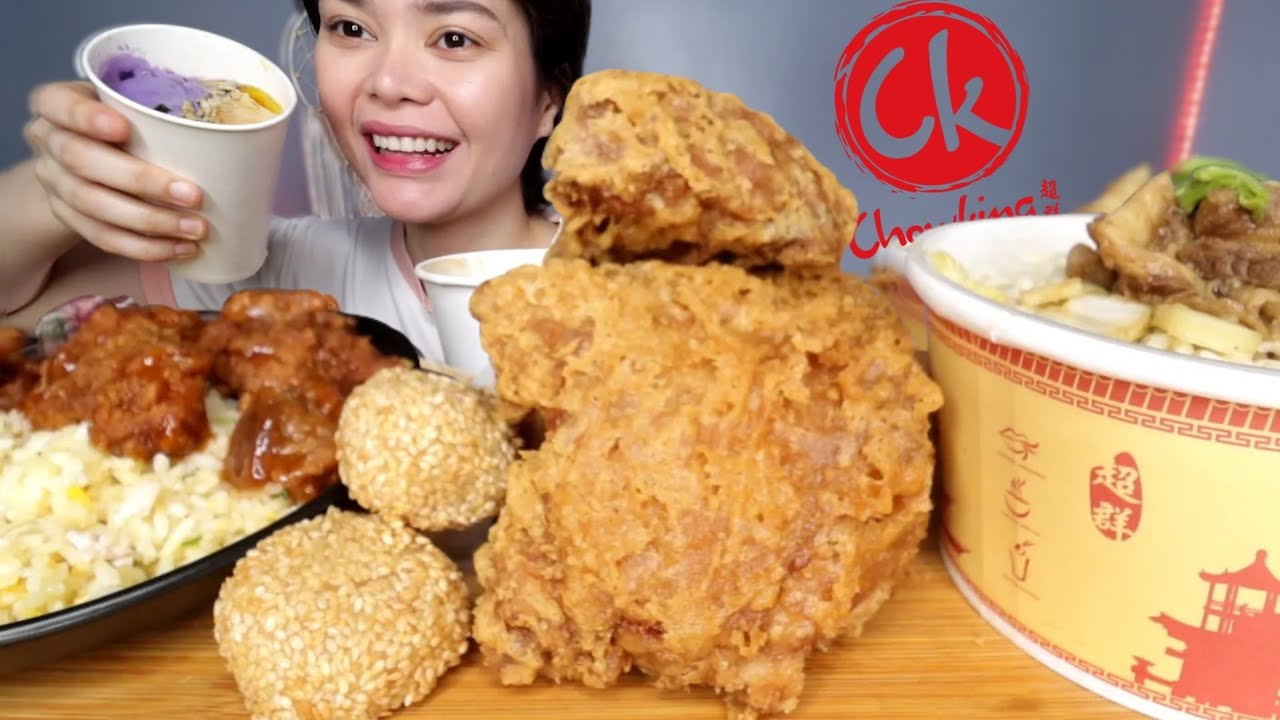 CHOWKING MUKBANG | chinese style fried chicken, sweet n sour pork, beef noodles and halo halo