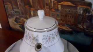 NORITAKE LARGE TEAPOT BLYTHE #2037 JAPAN PRISTINE TEA POT