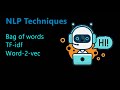 NLP Techniques | TF-iDF and bag of words Hands on | Natural Language Processing