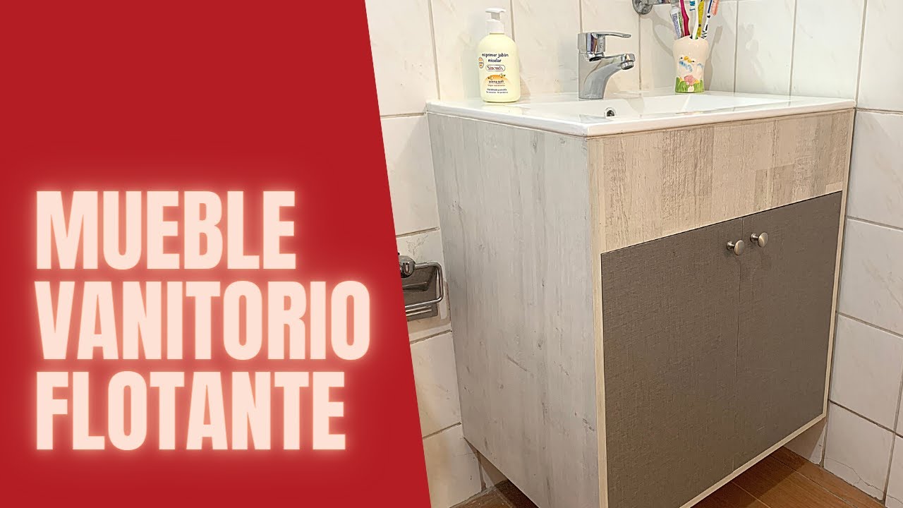 Como HACER un mueble LAVAMANOS o vanitorio FLOTANTE 