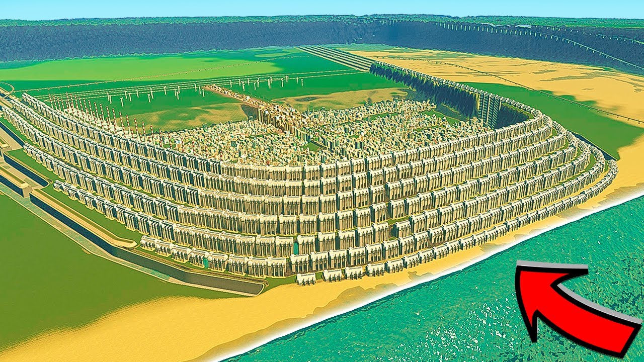 Can engineering STOP A 1000FT TSUNAMI in Cities Skylines?