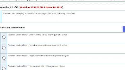 MGT602 - Entrepreneurship (Quiz-1) 11-Nov-25