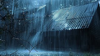 FASTEST Sleep with Heavy Rain on Roof + 3Hz  Night Thunderstorm for Insomnia, Study, Relax