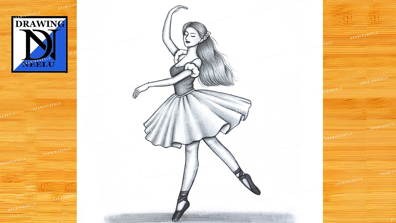 How to draw a Dancing Girl - Very easy drawing || Pencil sketch for ...