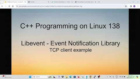 C++ Programming on Linux - Libevent TCP client Example
