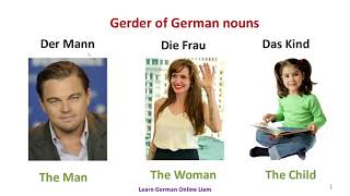 A1.1 Gender in German nouns Der Die Das article / Learn German online / Deutsch lernen screenshot 2