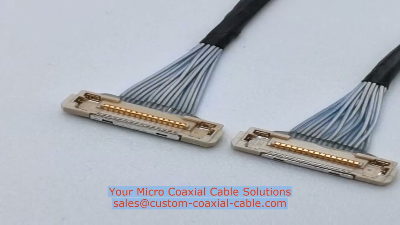 42.5 ohm micro coax 48 AWG ultra‑micro lvds cable tester micro coax lead 36 AWG high flex wire harne