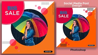 Free Social Media Post Banner Design in Photoshop | Adobe Photoshop
