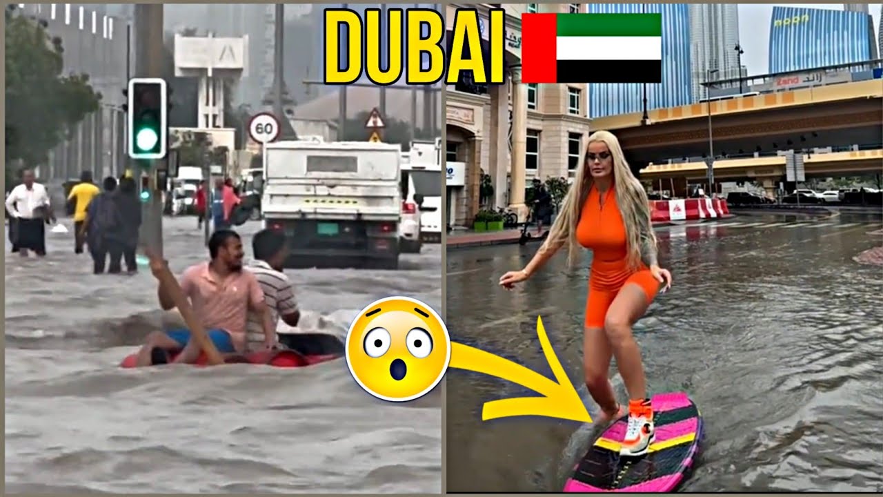 Dubai est sous les eaux suite  une norme tempte impressionnant qui laissera des dgts majeurs