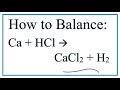Balancing Chemical Equations