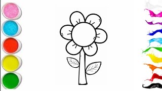 how draw flower ? for beginners/flower drawing easy learn step by step