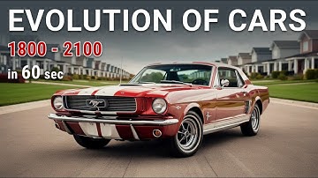 EVOLUTION OF CARS across the times illustrated by AI. 1800 - 2100