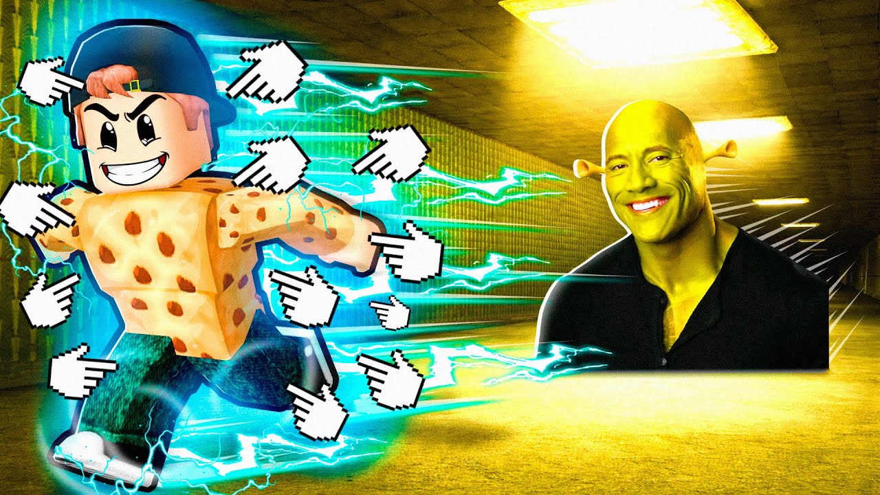 Escaping the BACKROOMS in a ROBLOX RACE CLICKER