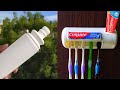 பத்து ரூபா கூட செலவு இல்லாம Plastic Bottle வைத்து Toothpaste Stand  | Wall Mount Toothpaste Holder