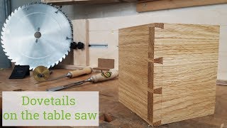 Dovetails on the table saw | Simple jig for dovetailing | Woodworking How-to | Bau-Woodworks