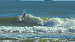 New Smyrna Beach  FL   Hurricaine &amp; Double Rainbow Surfing