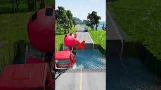 Cement mixer trucks vs water pit #65 | #beamngdrive #monstertruck #beamngdrivemods
