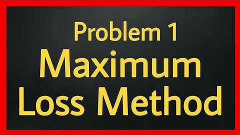 Maximum loss Method of Piecemeal distribution of Cash