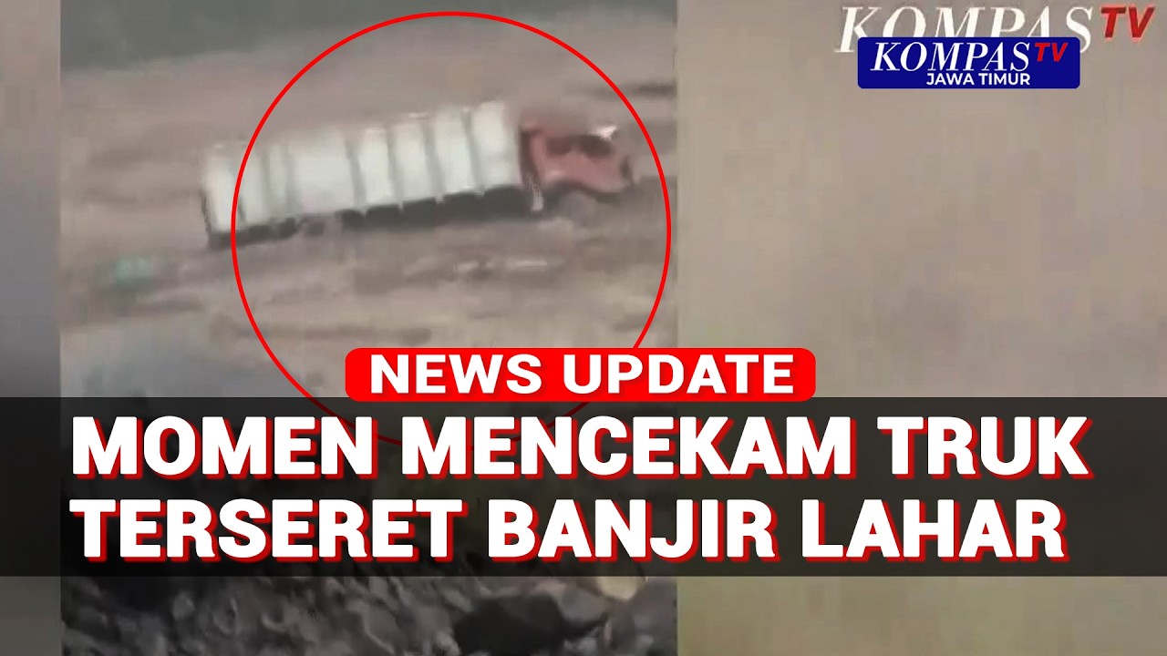 Detik-Detik Truk Terseret Banjir Lahar Hujan di Magelang, Dua Orang Masih Dalam Pencarian!