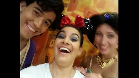Angela meets Disney Princesses at Epcot