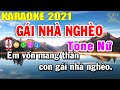 Gái Nhà Nghèo Karaoke Tone Nam Nhạc Sống 2021 | Trọng Hiếu