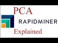 Principle Component Analysis in RapidMiner