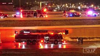 03-29-2025 Rapid City, SD - Semi Jackknifes Off Icy I-90 Ramp