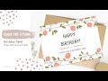 How to make birthday cards at home step by step | Printable birthday cards for her in Canva Pro