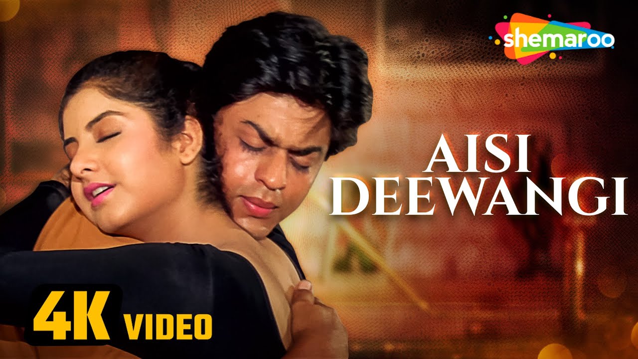 Aisi Deewangi Dekhi Nahi   4K Song  Deewana  Shah Rukh Khan Divya Bharti  Best Romantic Song