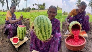WATERMELON JUICE Making | Fresh Fruit Juice Making | Countryfoodcooking by Country Food Cooking 18,366 views 1 month ago 3 minutes, 5 seconds